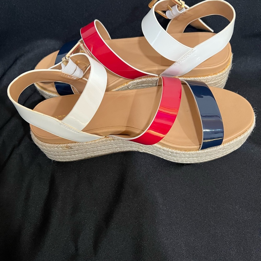Tommy Hilfiger Red, Blue, and White Sandals - Picture 2 of 5